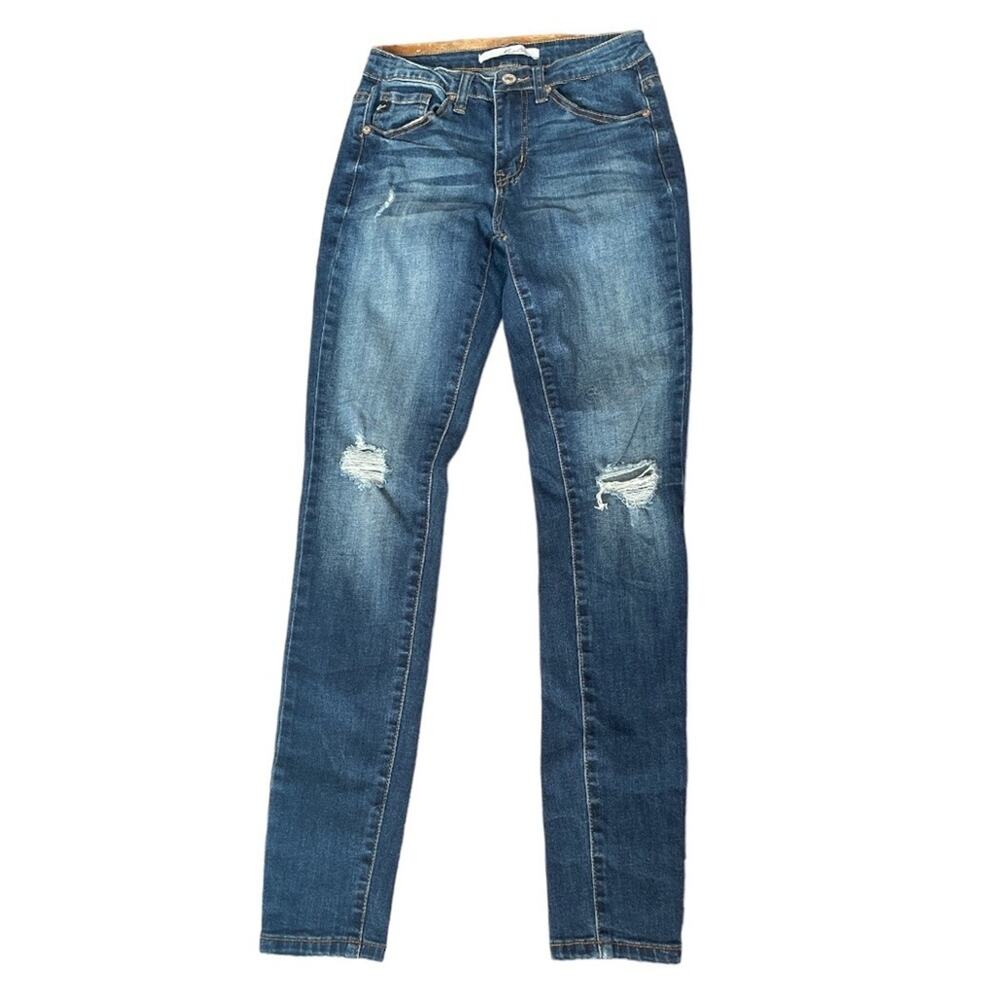 KanCan Distressed Skinny Jeans Dark Blue Size 3/25